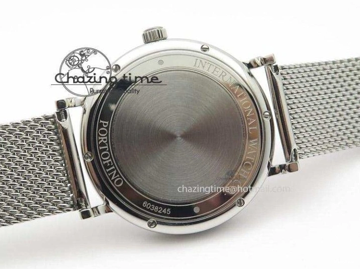 MIROTIME 1218 Portofino SCHAFFHAUSEN SS MKF 1:1 Best Edition Black Dial On Mesh Bracelet A Sporty 7342